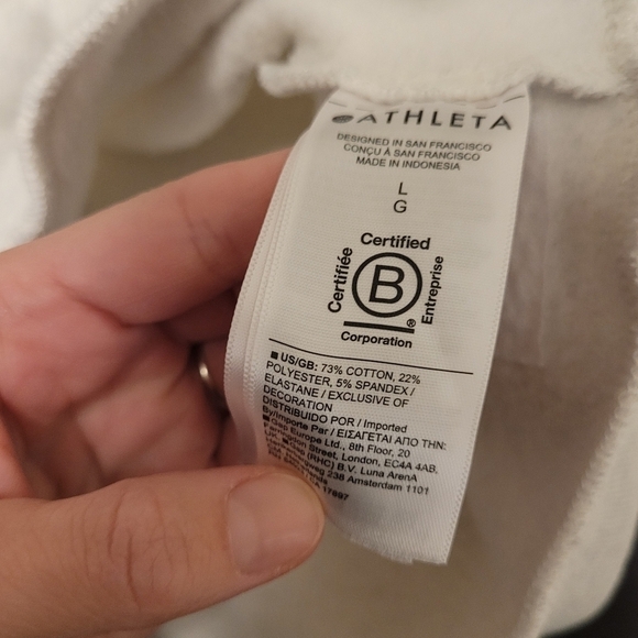 Athleta Grey Pullover Crew Sweatshirt Size Large - Picture 6 of 7